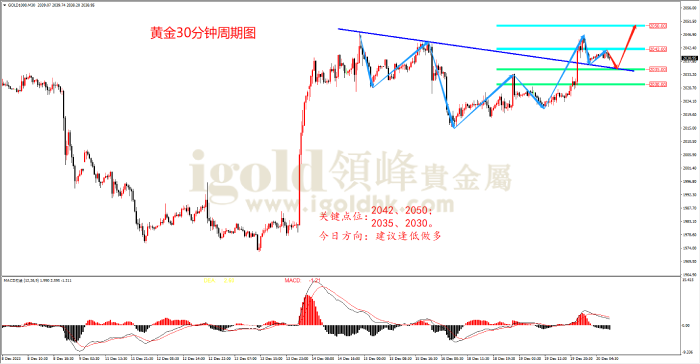 2023年12月20日黄金走势图 2023年12月20日黄金走势图