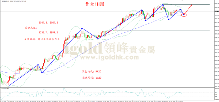 2025年3月21日黄金走势图