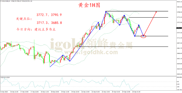 2025年09月25日黄金走势图 2025年09月25日黄金走势图